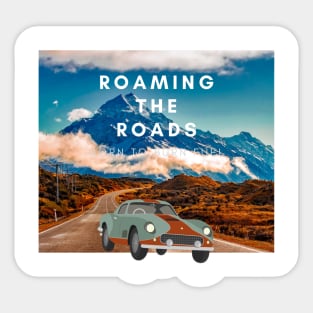 Travelling road by car Sticker
